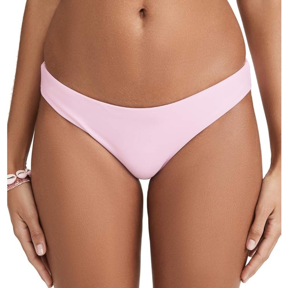 Pilyq Basic Ruched Teeny Bikini Bottom | Champagne Pink | NWT